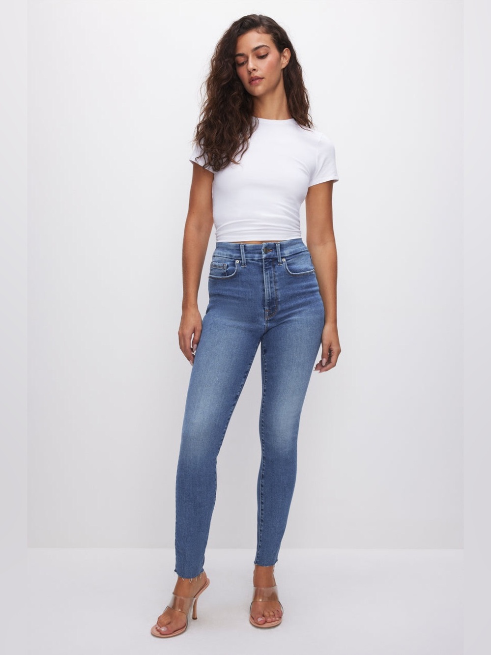 Good American Blue Denim Jeans 27 Good Waist